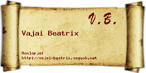 Vajai Beatrix névjegykártya